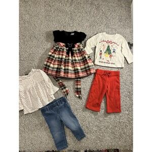 Lot Of Girls Size 12 Months Clothing‎ Christmas Dress Baby Gap, Garanimals EUC!